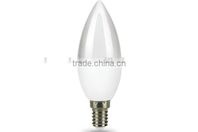 C37 510lm 7w equal to 50w E12 PC and Aluminum light candle