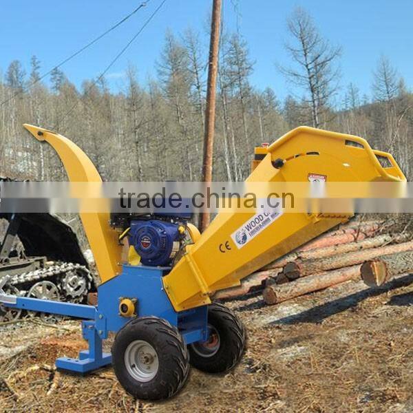 High efficient 15HP gasoline mini wood chipper machine