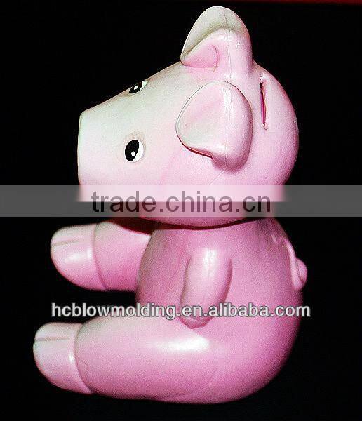 OEM plastic money box white piggy bank plastic HDPE coin bank ,money bank