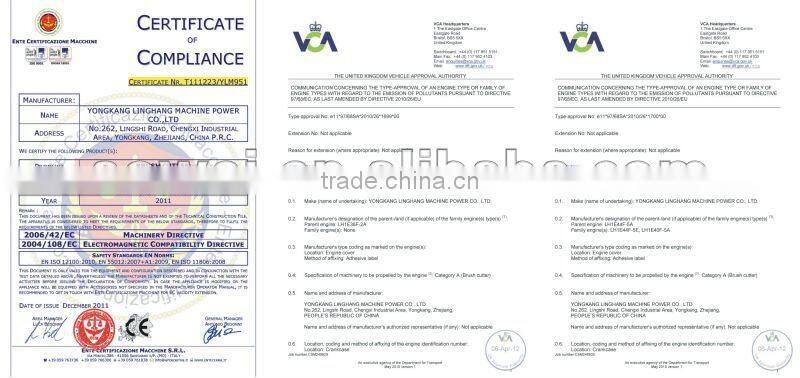 manual grass trimmer backpack brushcutters 43cc with oleo mac starter at CE Euro II standard