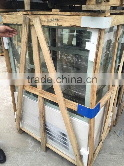 Superior quality curved glass cake showcase /cake display/cake cabinet