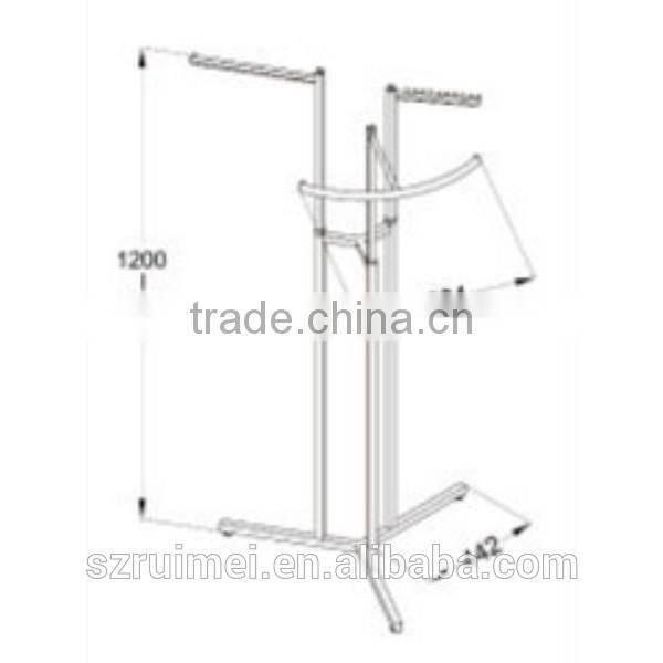 Boutique Adjustable Display Stand 3 Way Clothing Rack