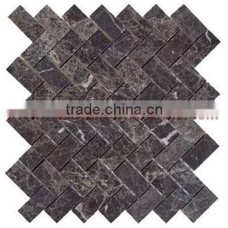 NATURAL BLACK ZEBRA MARBLE MOSAIC TILES