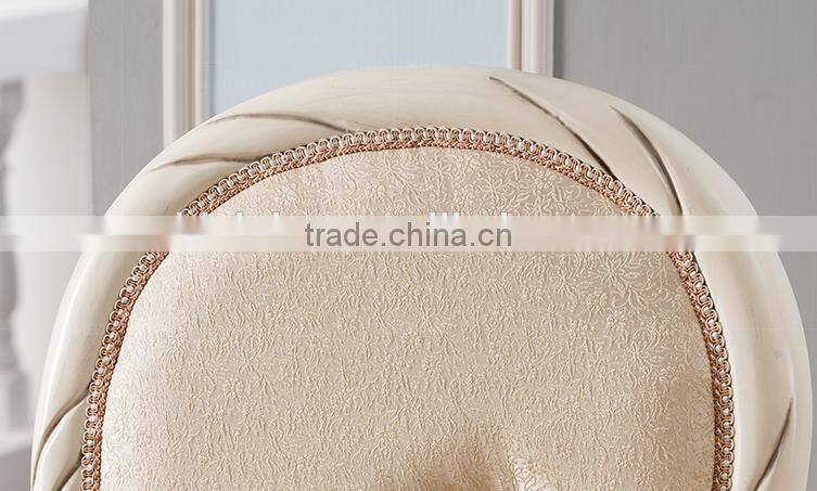 New design solid wood flower hand carving living room fabric leisure armchair