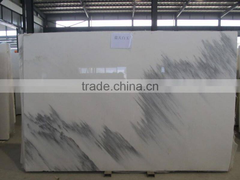 Blue sky white marble slabs tiles factory directly sale