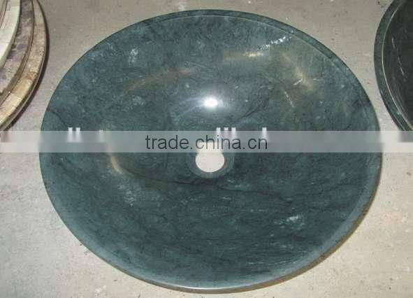 Indian Dark Green Marble Wash Basin