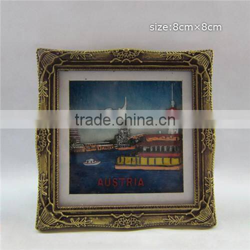 Plastic photo frame fridge magnet