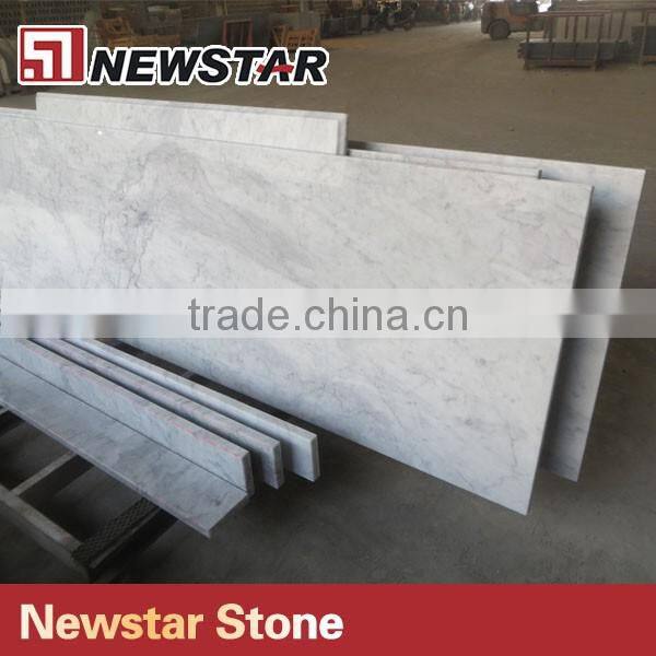 Marble Carrara Tiles Cut Into Marble Countertop