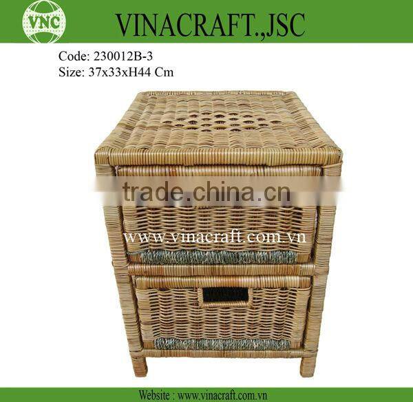 Wicker cane laundry basket for clother
