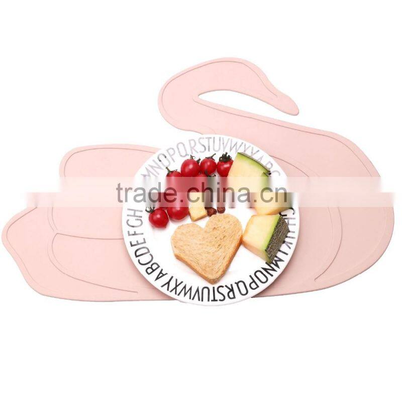 Cute Goose shape design ,Baby Silicone Placemat Table Mat Meal Mat