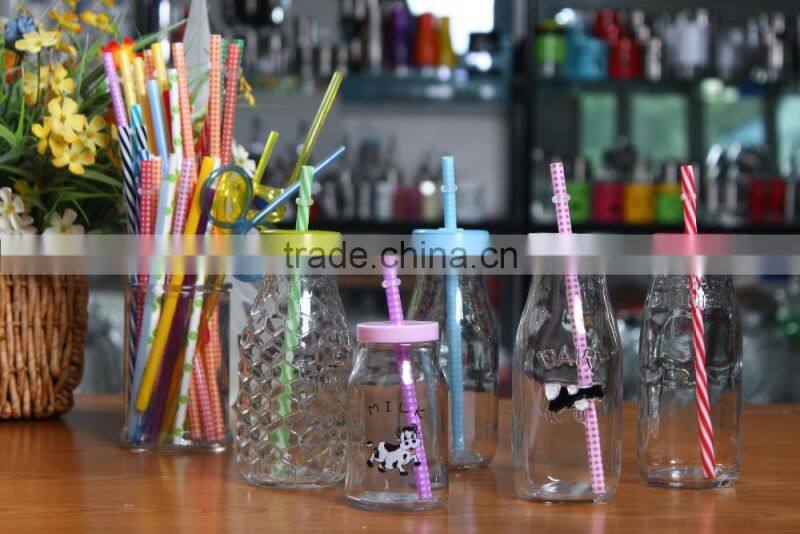 1liter round glass water bottle