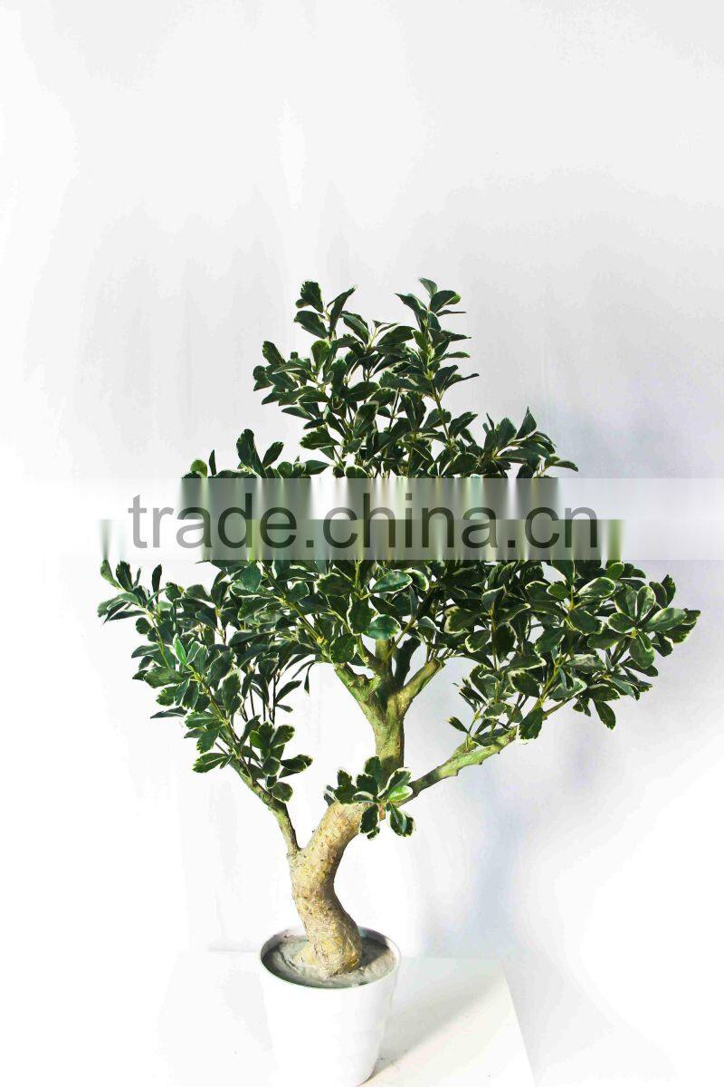 Artificial green potted trees