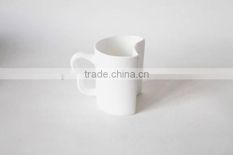 heart shape ceramic couple cup