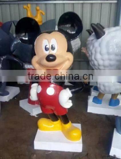 Micky Mouse and Donald Duck Fiberglass Statue
