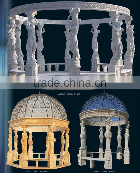 Marble stone garden gazebo