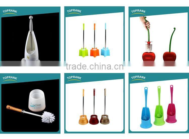 Toprank Trade Assurance Long Handle Plastic Flush Toilet Brush For Toilet Cleaning With Square Brush Head