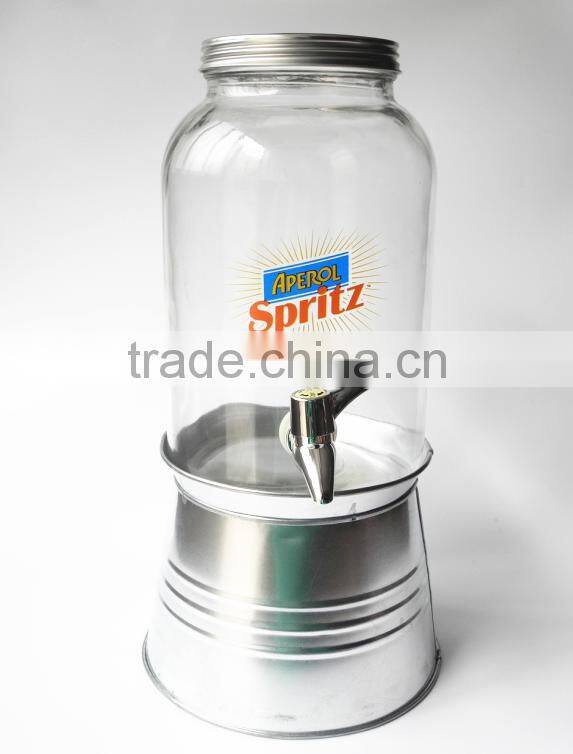 Nice Glass Orange Juice Dispenser Big Drinking 32 oz Storage Mason Jar