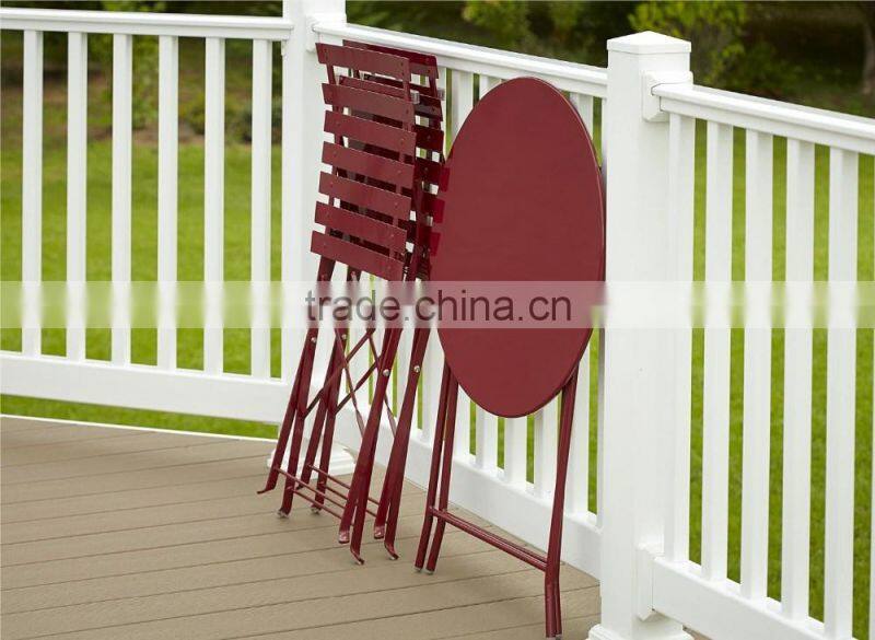 3 pcs metal folding garden chair
