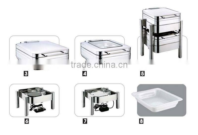 Chafing Dish Price/4L GN1/2 Stainless Steel Kitchen Equipment Electric Chafing Dish Price