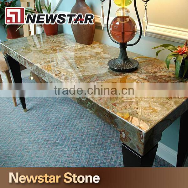 Natural onyx marble stone table top design