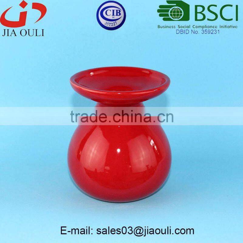 Glazed Red Ceramic Vase Centerpieces for wedding table
