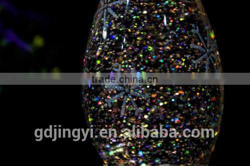 PVC big transparent and black hat of snowman for table decoration