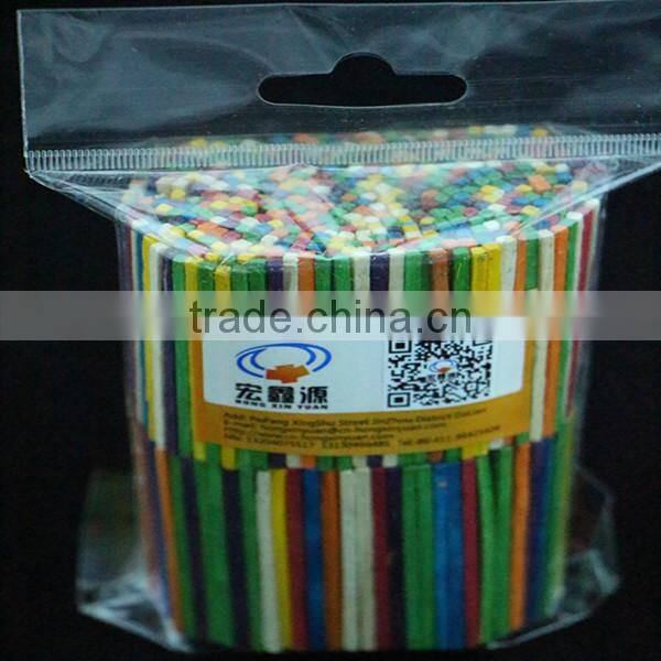 wooden colorful craft stick