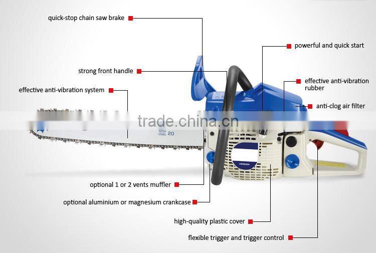 55cc 20" 2300W Gasoline Saw Tree Cutter CE/GS/EMC/EU2 Approval (GW8232)