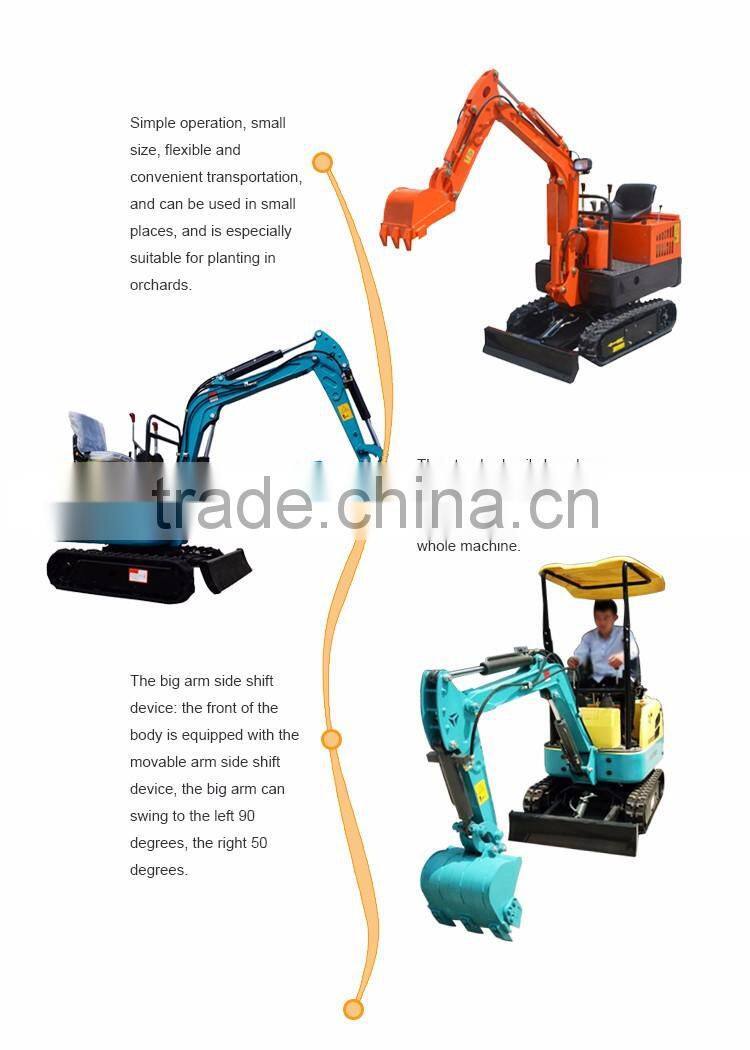 Hydraulic mini digger for garden