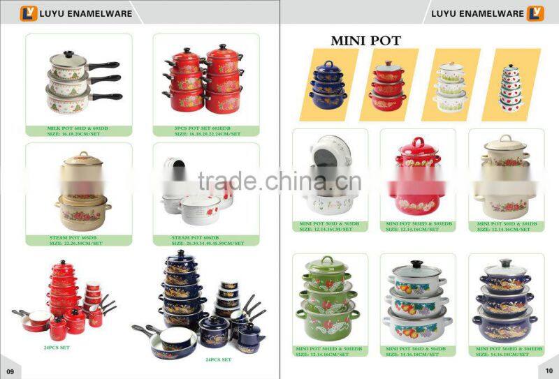 Hot sale enamel casserole 24pcs set