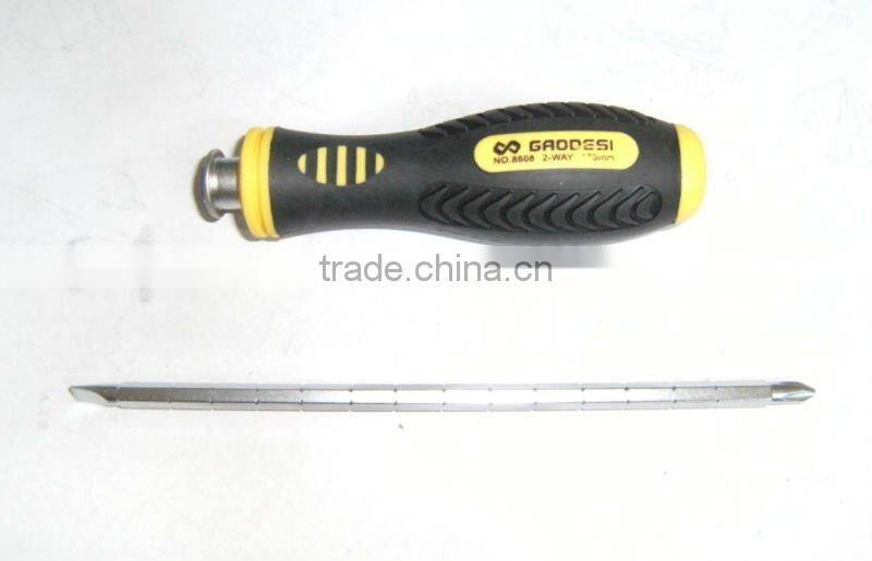 dual-purpose retractable screwdriver with magnetic