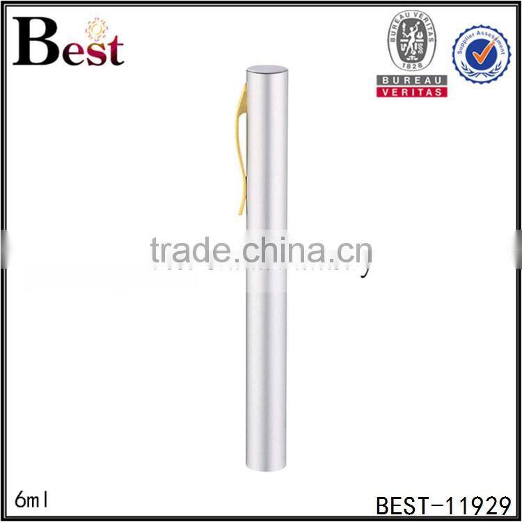 2017 high quality 6ml perfume spray bottle silver color perfume spray bottle pen shape spray bottle perfume