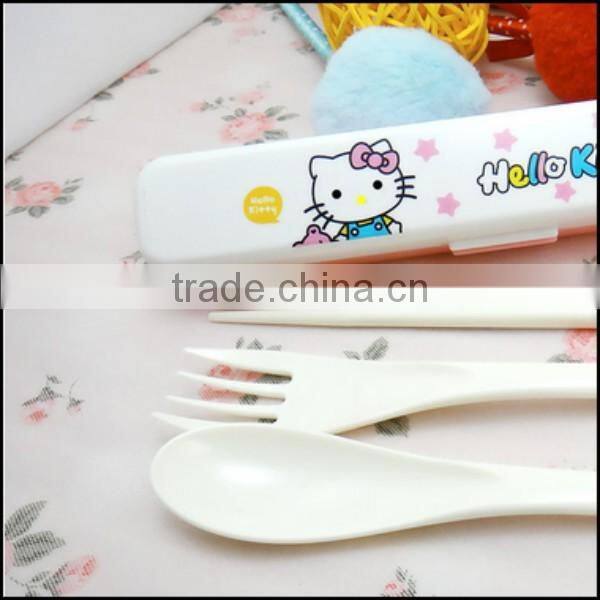 2015 wholesale cartoon FOOD GRADE plastic fork spoons,FOOD GRADE palstic fork spoons outside convenient
