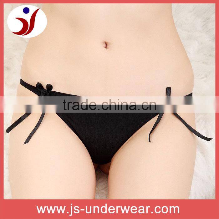 Ladies new fashion black comfortable cotton thong g-string panties