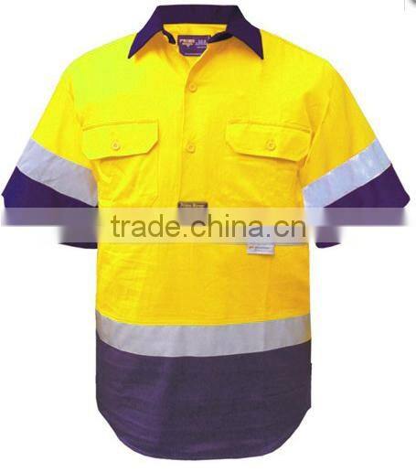 hi vis work shirt and pant color combinations button front