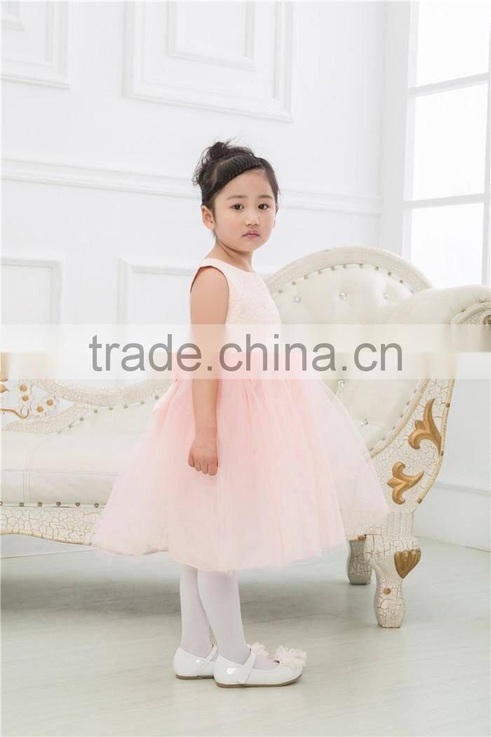 Factory Direct Sales Children Latest Party Wear American Fashion Sleeveless Heirloom Dress