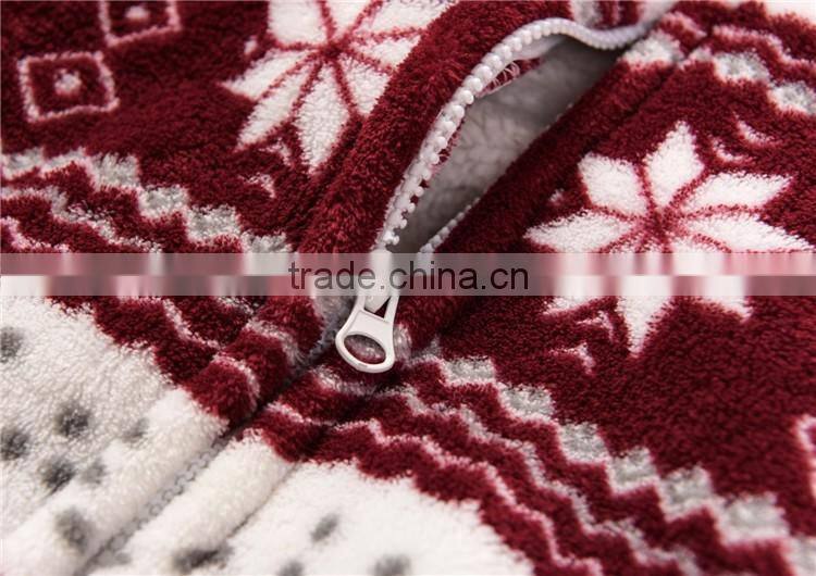 wholesale printed pullover polyester Polar fleece women hoodies