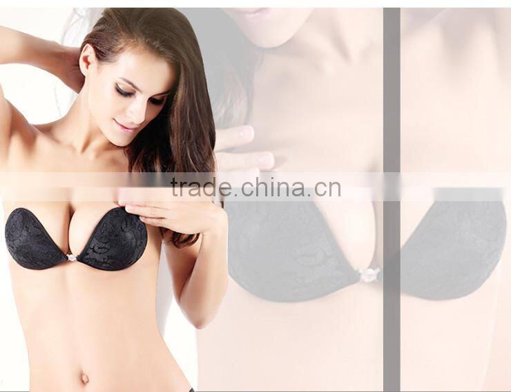 underwear wholesale women sexy mature lycra lace silicone bra with nipples