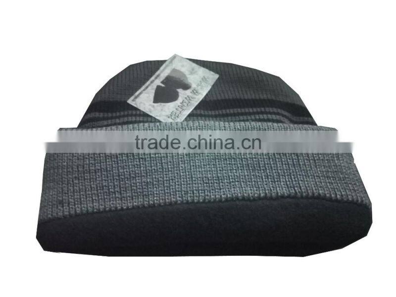 hot selling high quality fleece knitting beanie hat