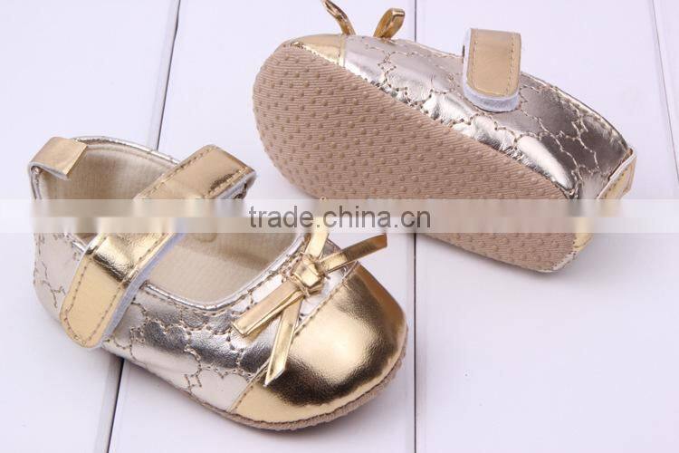 baby sliver PU leather shoes 2014 New Arrival baby shoe kids shoes wholesale