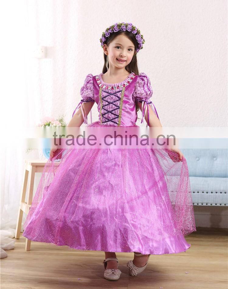 2016 wholesale Christmas gift party wear Princess girl dress up