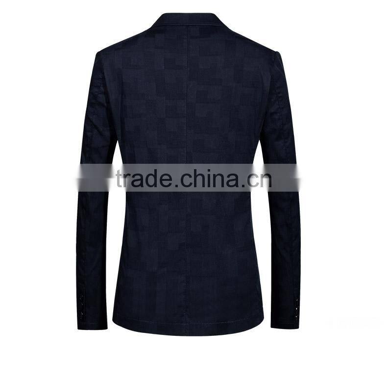 Hot Sale Oem Men Fashion Checked 2 Button Suits Jacket Blazer Suit For Men