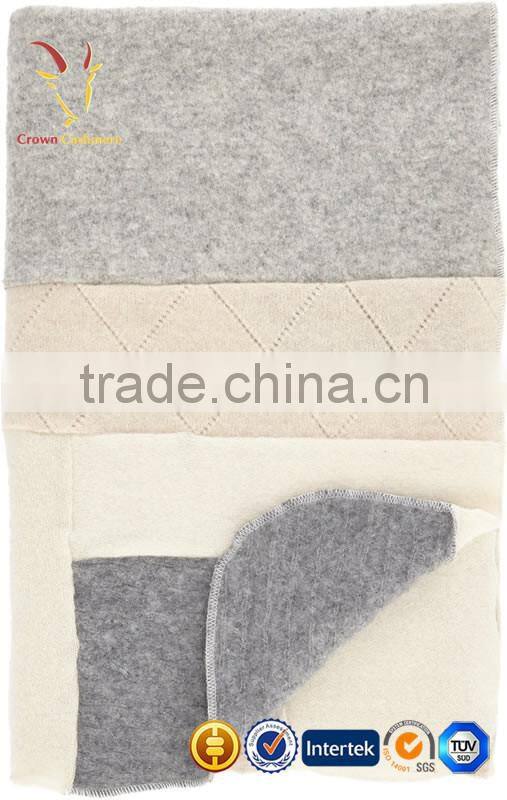 100% Cashmere Knitted Jacquard Warm Kids Blanket