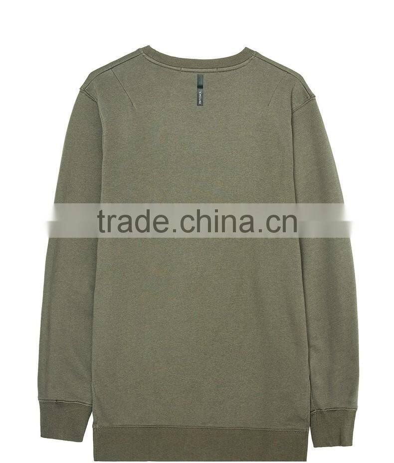 Printing High Quality Custom 100 cotton sweatshirts wholesale Crew Neck french terry sweatshirt