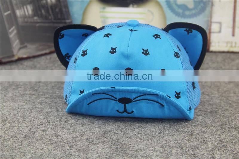 Unisex Kid Child Baseball Cap Snapback Hat Cute Cat Ears Cap