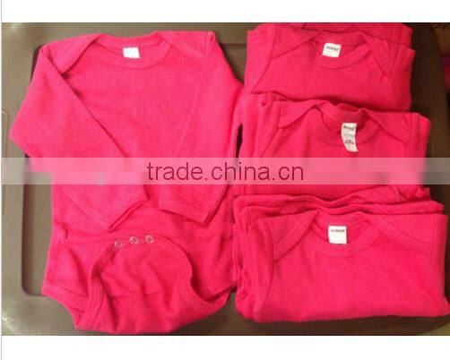 2014New Fashion Design Baby Boutique Hot Sale Summer Baby Cotton Bodysuit pink Short Sleeve Baby Bodysuit Romper