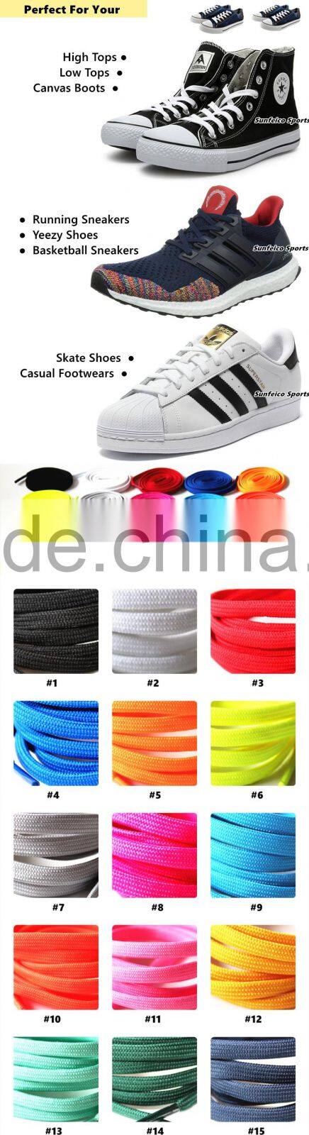 Premium 6mm Durable Plain Flat Tubular Sneaker Shoelace for Ultra Boost and More - Accept Custom