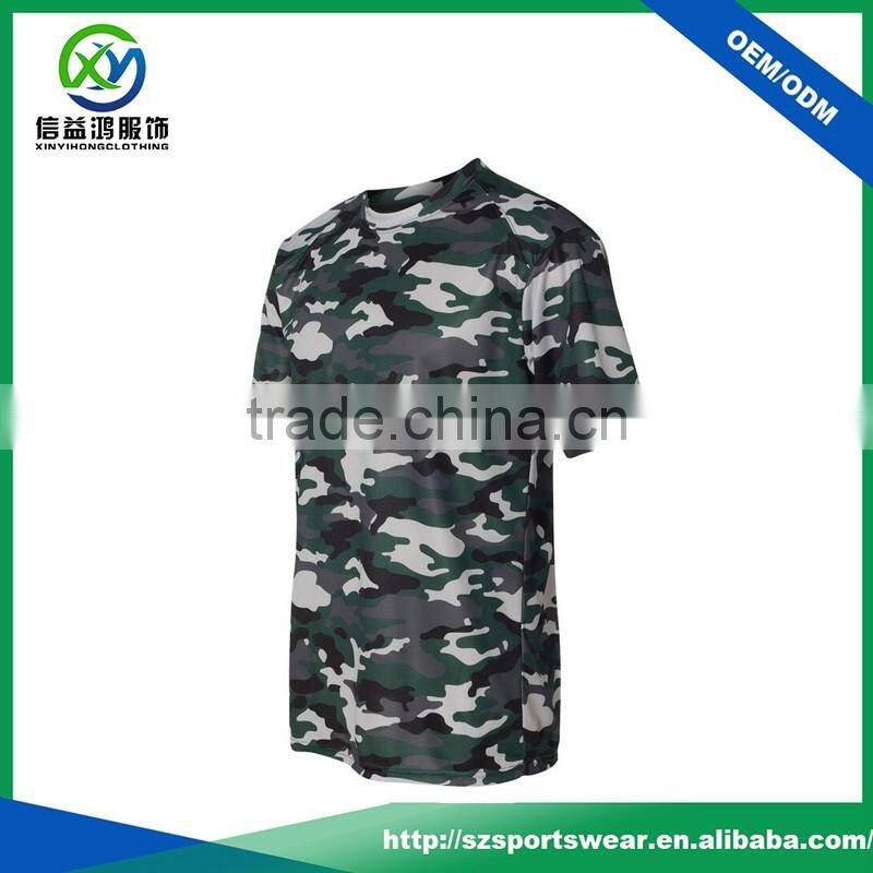 New style Camo sublimation polyester youth short sleeve t-shirt