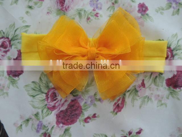 2017Lovely Style Princess Girls Hair Accessories Bowknot Elastic Headband Girls Many Colors Choice