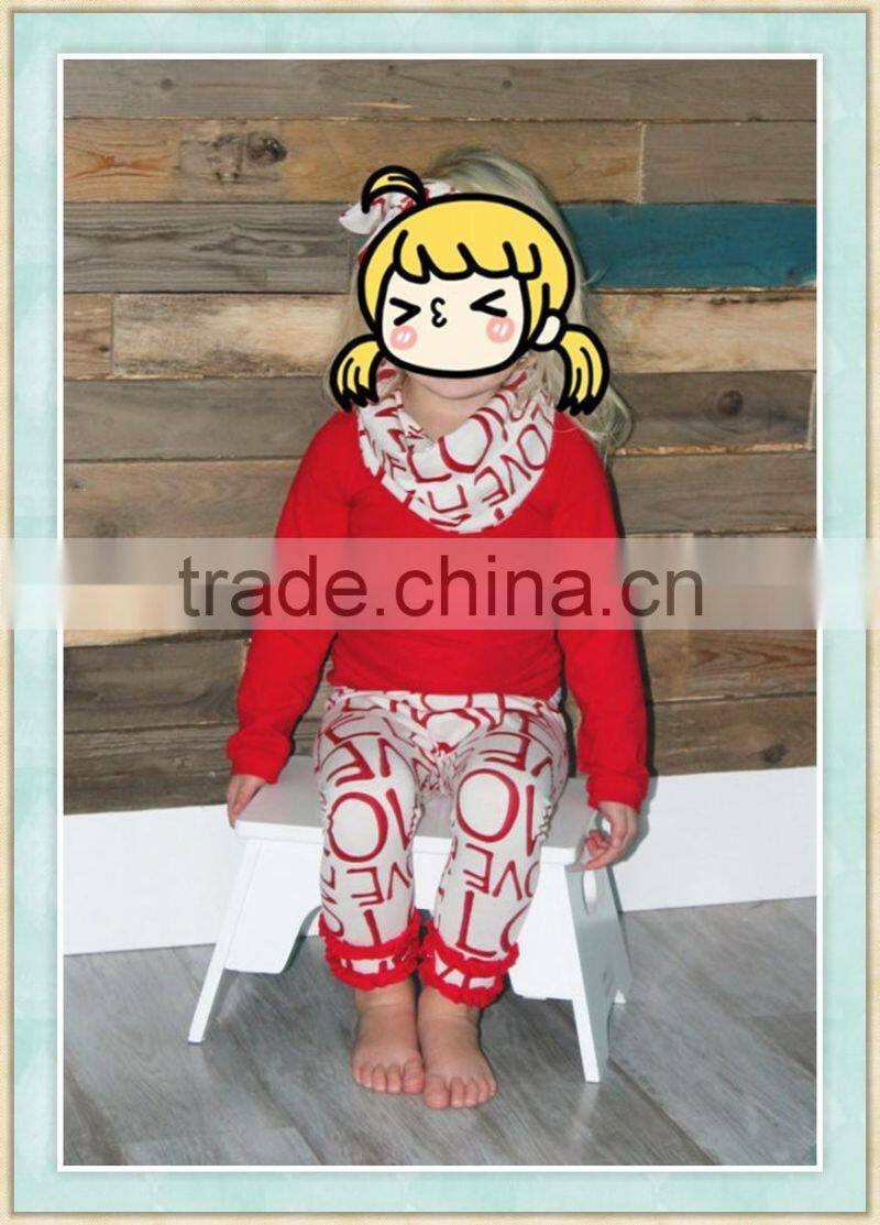 valentine outfits baby clothes boutique girl clothing children frocks designs and icing pants set
